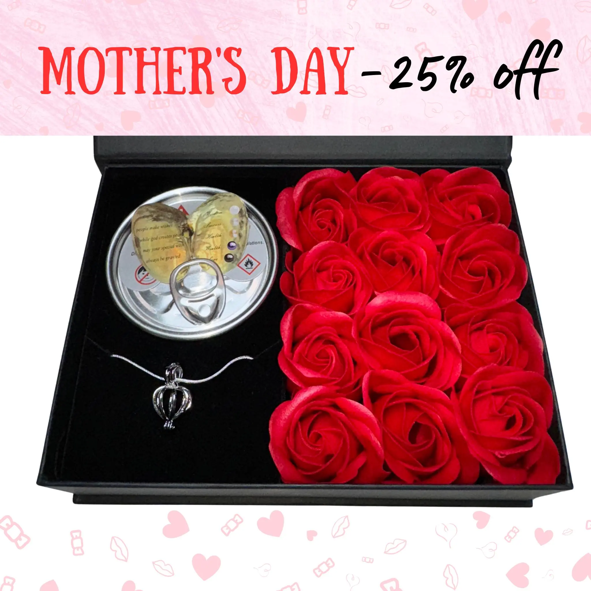 Silver with rose box