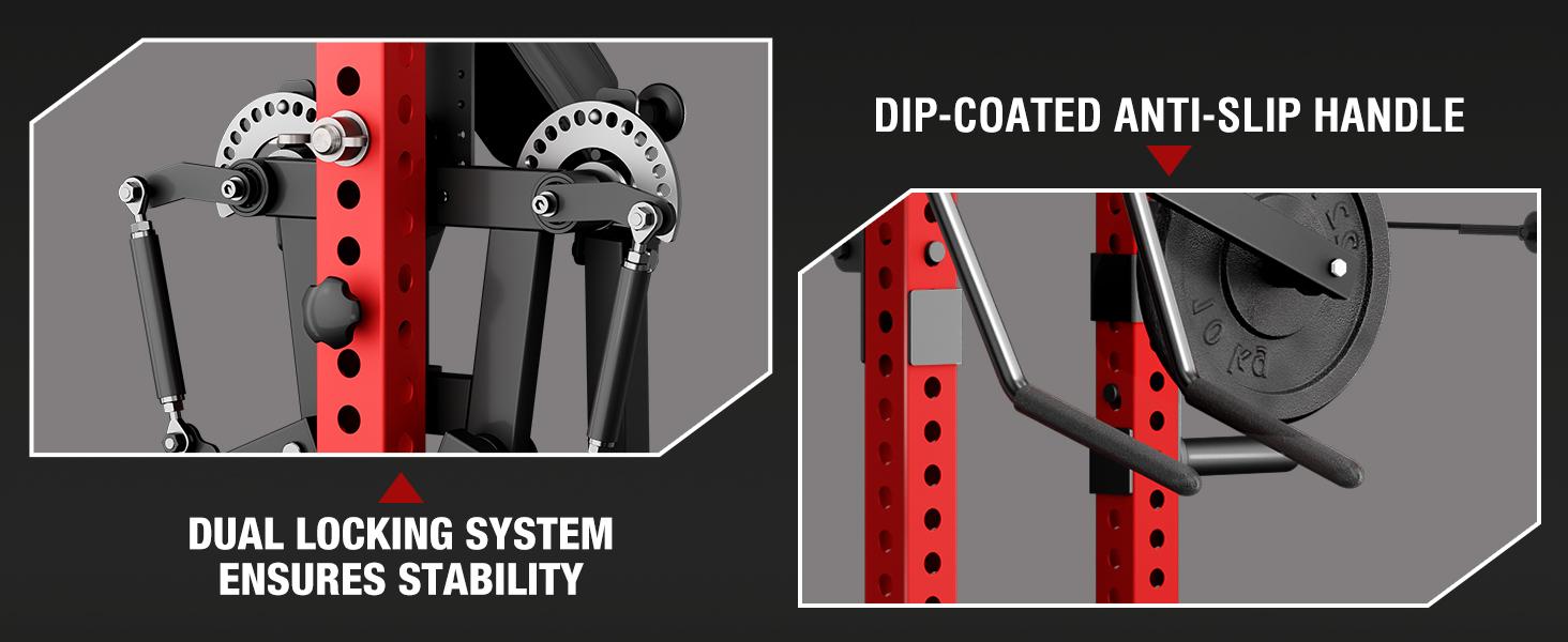 MIKOLO Power Rack Lateral Raise & Chest Fly Attachment - 13-Level Adjustable Arm for Upper Body Strength Training, Fits 1" Hole Squat Racks, Home Gym Equipment Multifunctional Workout StationMIKOLO