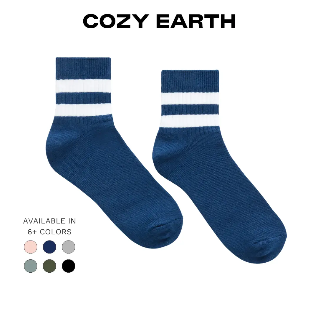 Sadie Sock | Women's Quarter-Length Fashion Socks, Playful Stripes, Comfortable & Stylish, Versatile Knit Womenswear Statement