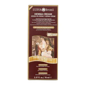 Surya Brasil Henna Cream Light Blonde - 98% Natural Ingredients, Vegan, Cruelty-Free, Eco-Friendly, Semi-Permanent Hair Color, Deep Hydration & Shine, 2.37 oz