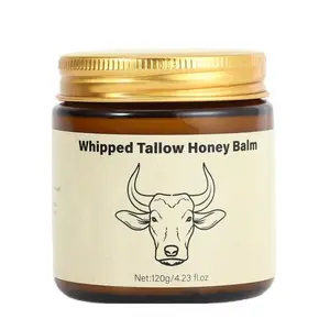 Beef Tallow Cream, Butter Honey Moisturizing Cream, Nourishing and Hydrating Face Cream, Dewy Skin Cream, Body Lotion Suitable for All Over the Body