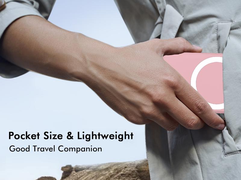 Podoru for MagSafe Battery Pack, 5000mAh Magnetic Power Bank Fast Charging Wireless Portable Charger for iPhone 17/16/15/14/13/12/ All Series