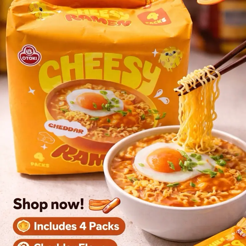 OTOkI Chewy Cheese Flavor Spicy Chili & Cheddar Stir-Fry Instant