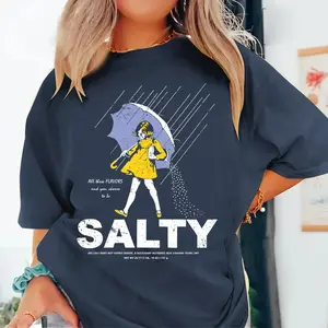 Salty Girl Tee: Women's Vintage Cotton Blend T-Shirt & Sweatshirt