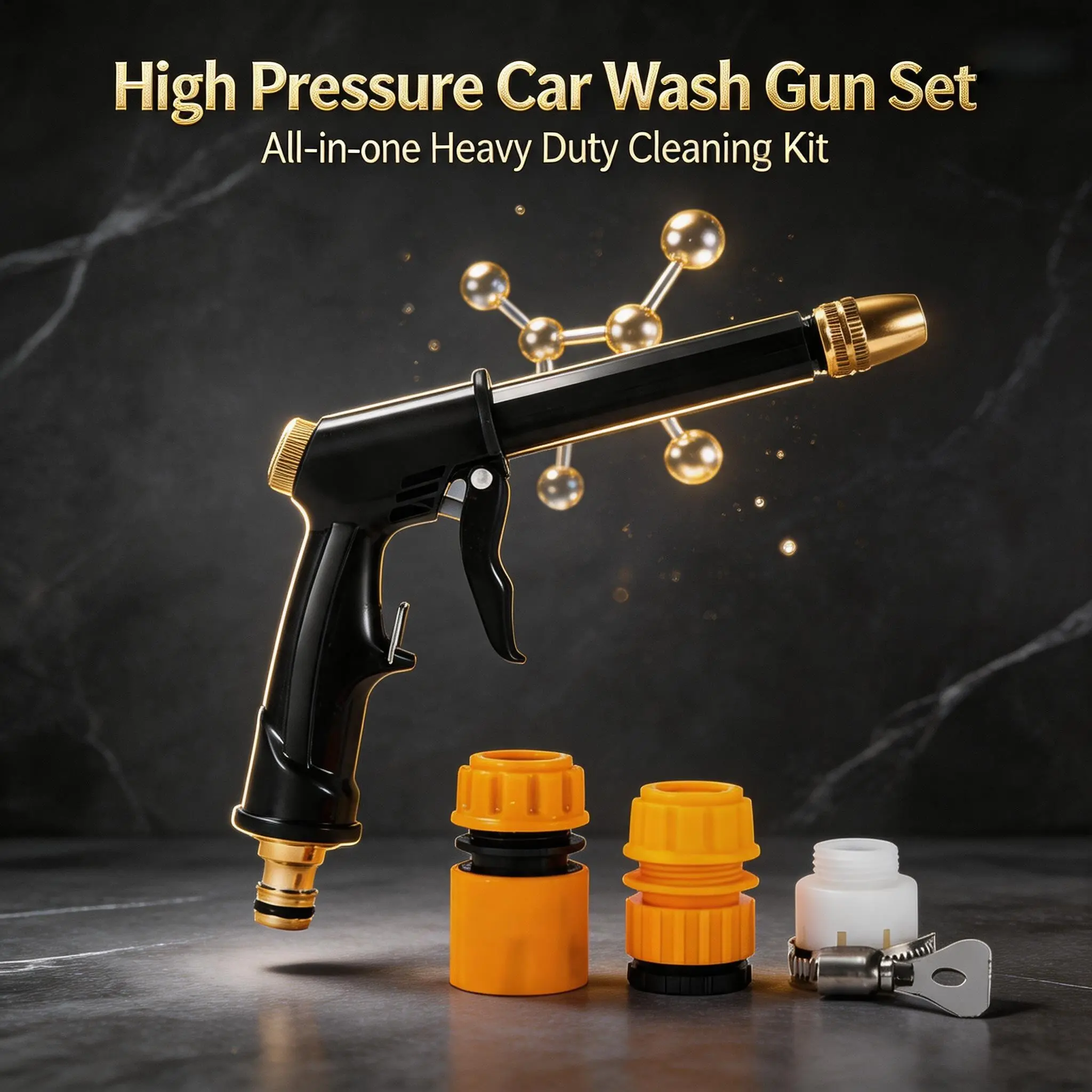 【Influencer Exclusive 】Portable High Pressure Water Sprayer, Adjustable Garden Hose Nozzle Sprayer, Car Washing & Maintenance Tool, Pet Cleaning Tool & Dealsforyoudays
