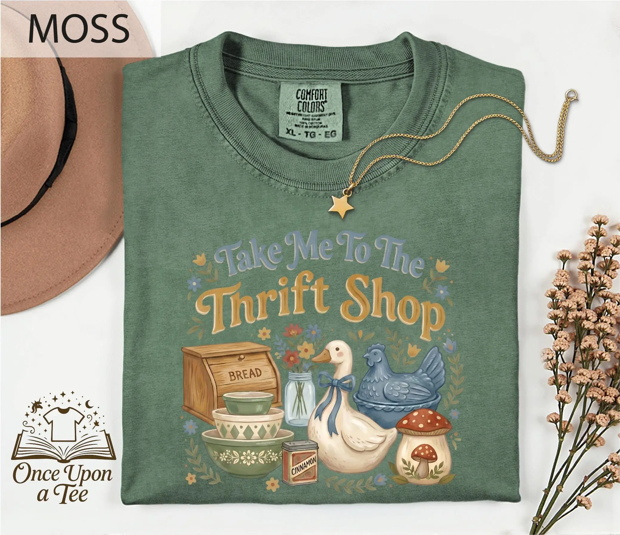 Comfort Color Take Me To The Thrift Shop T-Shirt, Vintage Thrifting Unisex T-Shirt, Retro Graphic Top, Funny Thrift Lover tee