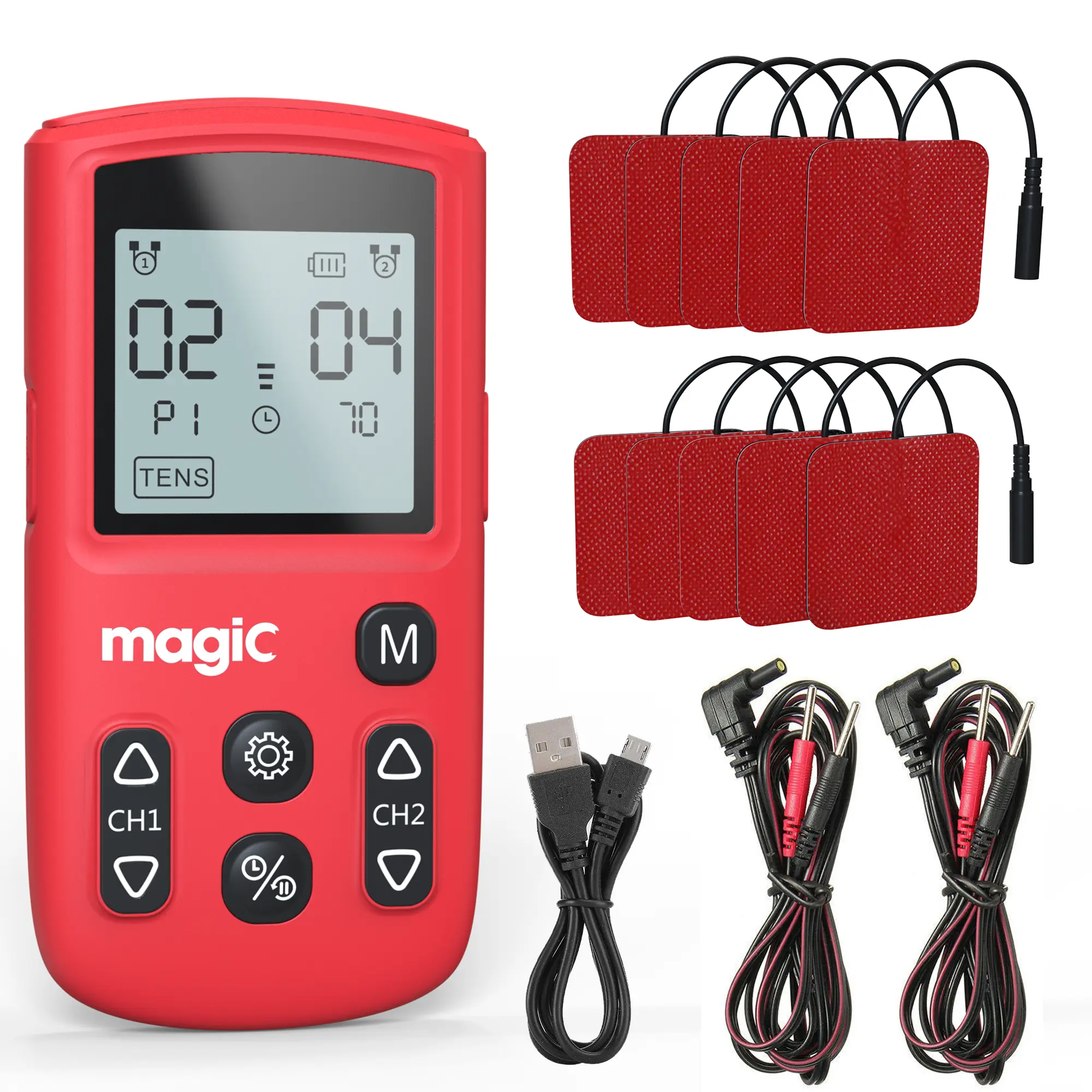 3-in-1 TENS & EMS Muscle Stimulator Massager – 10H Battery Life, 40-Level Adjustable Pain Relief, 22 Modes, Dual Channel, USB Rechargeable, Muscle Strengthening, Anti-Atrophy, Circulation Booster, Personal Care Massage Devicehealth gadgets