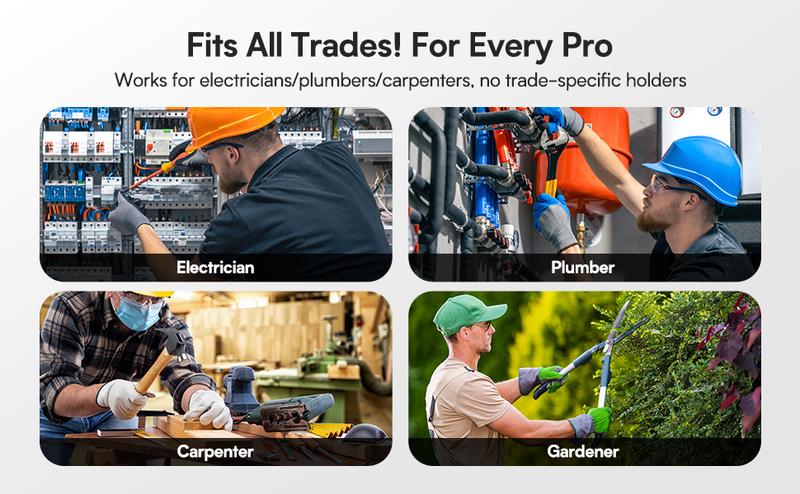 MagMaster Magnetic Tool Holder Strong Clip-On Belt Magnet Holster for Screws Nails Hammer Sockets Pliers Screw Driver Trowel Drill Bit Wrench or Any Magnetic Tools and Hardware Gift for Christmas New Year