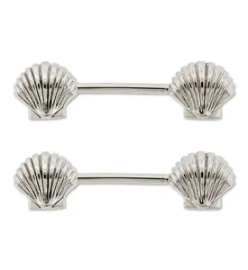14G Seashell Nipple Barbell Ring