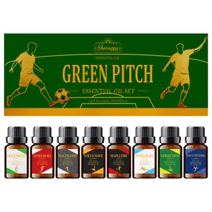 Shonoppy Soccer Theme Essential Oil - 8 Bottles Long-Lasting Scent Perfume Diffuser Oil, Skin Smoothing Body Oil, Usable for Car Air Freshener, Home Humidifier, Candle Soap Making, Football Vibe Gift for Soccer Fans