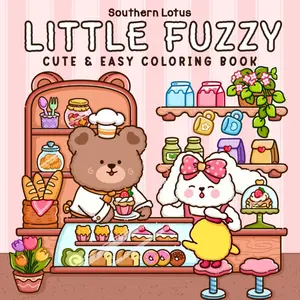Little Fuzzy Coloring Book for Adults and Teens with Cozy Corners and Cute Animal Characters - Paperback Edition, September 23, 2024