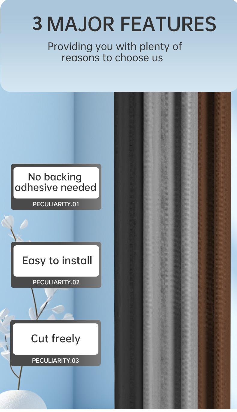 ZARIMI Door Bottom Sealing Strip 1 Count Adjustable Draft Stopper for 30-36 Inch Doors Noise Blocker Home Essentials Large Foam Size 2 Inches Diameter