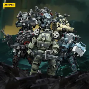 JOYTOY 1/25 Action Figures Anime APOC Series Annihilator Long-Range Strike Mech  Riot Control Mech + UNSC Sniper Foster Fire Support Mech + Steel Ride Corps Assaulter Marco  Heavy Fire Assault Mech + Steel Ride Corps Designated Marksman Ethan