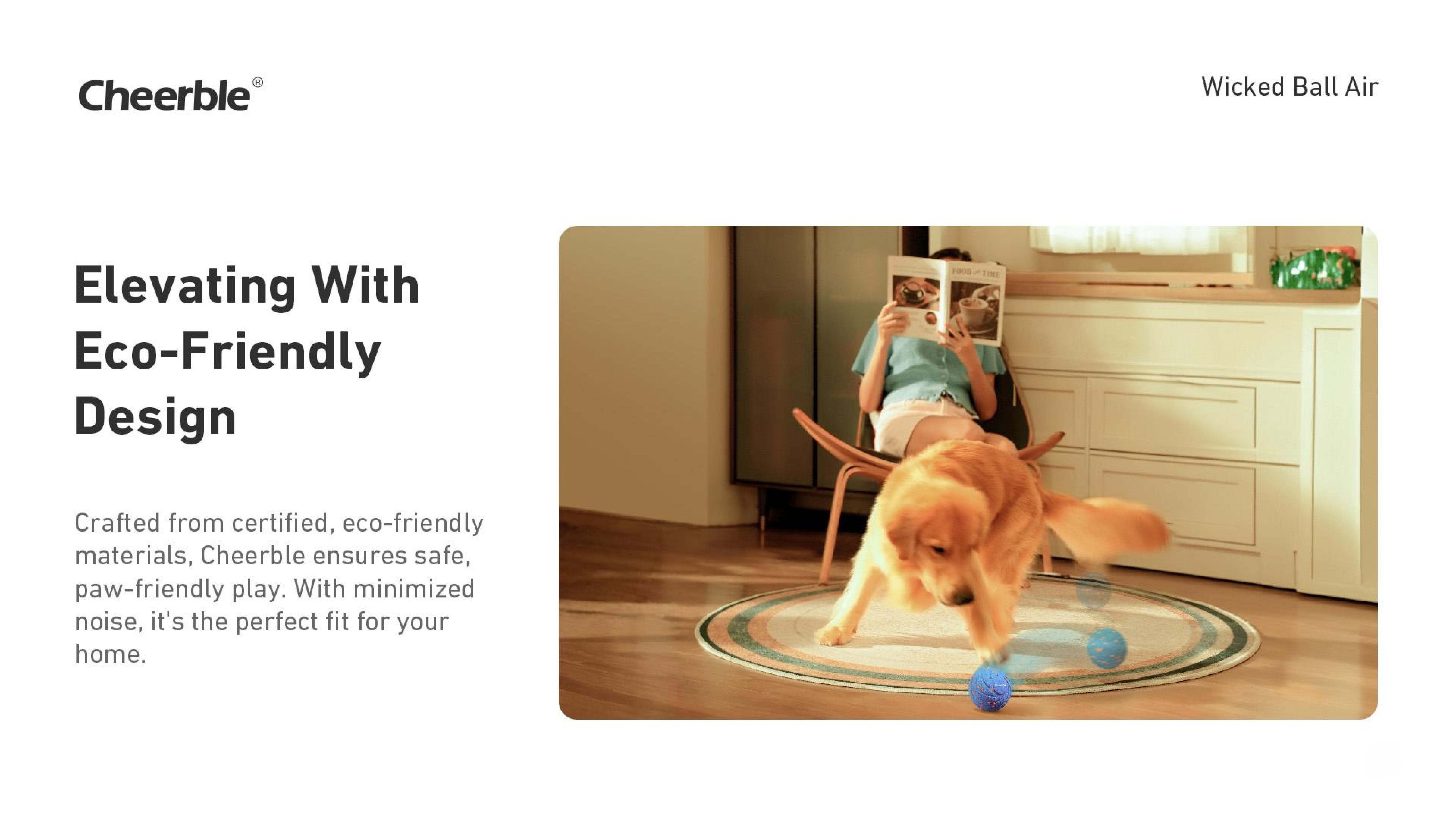 Cheerble Smart Interactive Dog Toy, Automatic Motion for Boredom Relief and Joy, Protects Dogs’ Teeth and Gums – Suitable for Small, Medium, and Large Dogs, Indoor & Outdoor Use