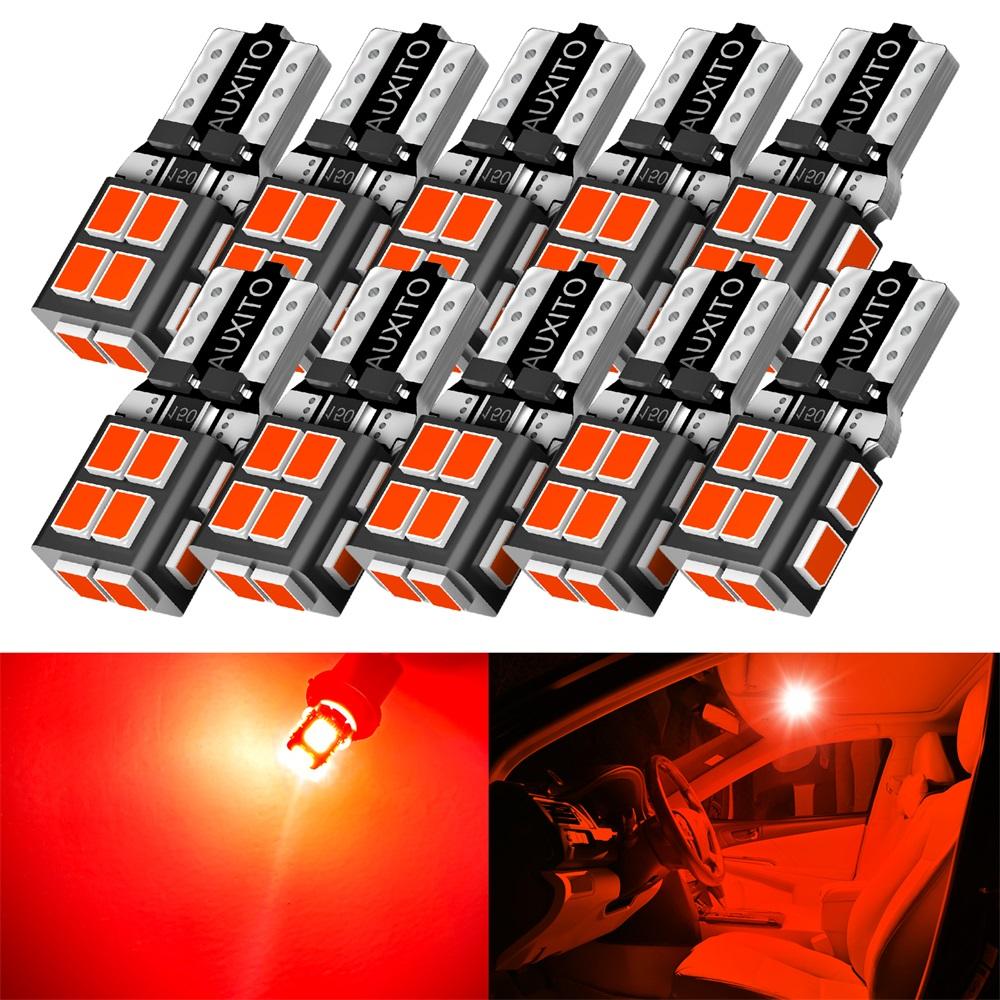 AUXITO 194 LED Bulb 6000K White 168 2825 W5W T10 Wedge 14-SMD Interior Car Bulbs Replacement for Dome Map Door Courtesy Trunk Parking License Plate Lights, 10 PCS AUXITO 194 LED Bulb 6000K White 168 2825 W5W T10 Wedge 14-SMD Interior Car Bulbs Replacement for Dome Map Door Courtesy Trunk Parking License Plate Lights, 10 PCS