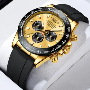 LOEGSINS Swiss Authentic Automatic Mechanical Men’s Watch — New Kangcas Model, Chronograph, Diver Style, Rubber Strap