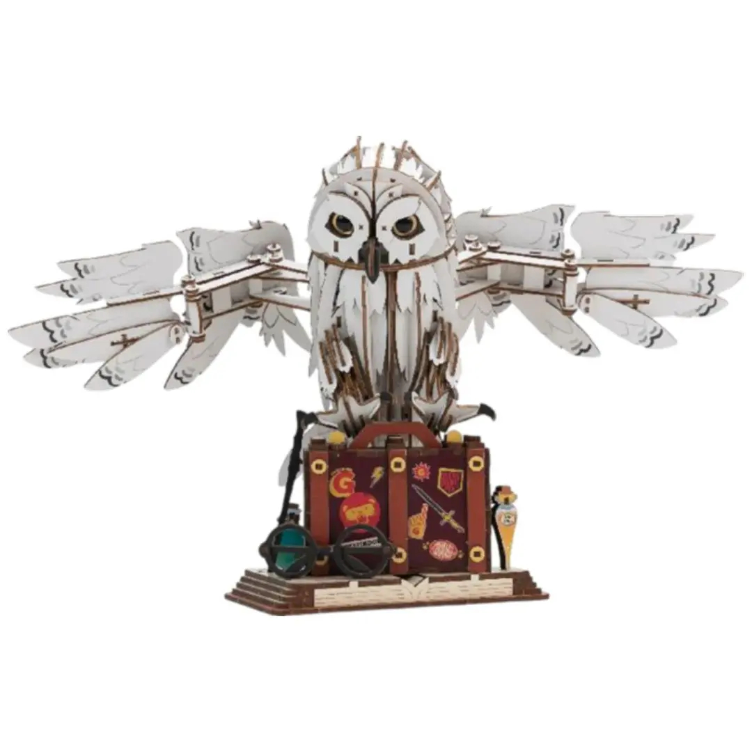 Puremind Harry Potter Hedwig Snowy Owl Assembled Building Blocks Craft Set - Unisex DIY Construction Novelty Toy Figures, Collectibles for 12+ Years Old, Fits Shelves & Desks, Model Kit