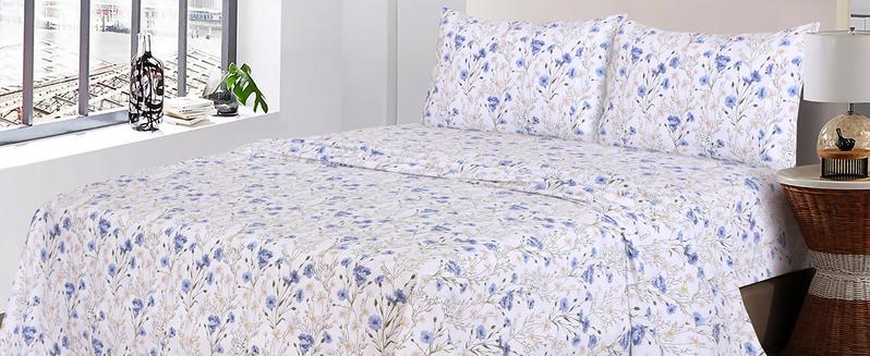 Ruvanti 100% Cotton Percale Sheet Set – Ultra Soft Hotel-Quality Bedding with Deep Pockets, Breathable, Elegant Design, Soft Touch, OEKO-TEX Certified