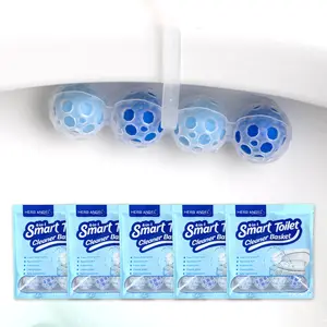 Ocean  4-in-1 Rim Hanger Toilet Bowl Cleaners 4-Ball （home essentials）Hanging Toilet Ball for Effective Cleaning 5 Bags Total Toilet Hanging Basket