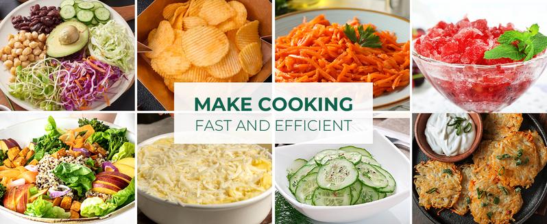 SUSTEAS 6-in-1 Heavy-Duty Cheese Grater & Slicer – Essential Kitchen Gadgets with Suction Base for Safe Veg Prep