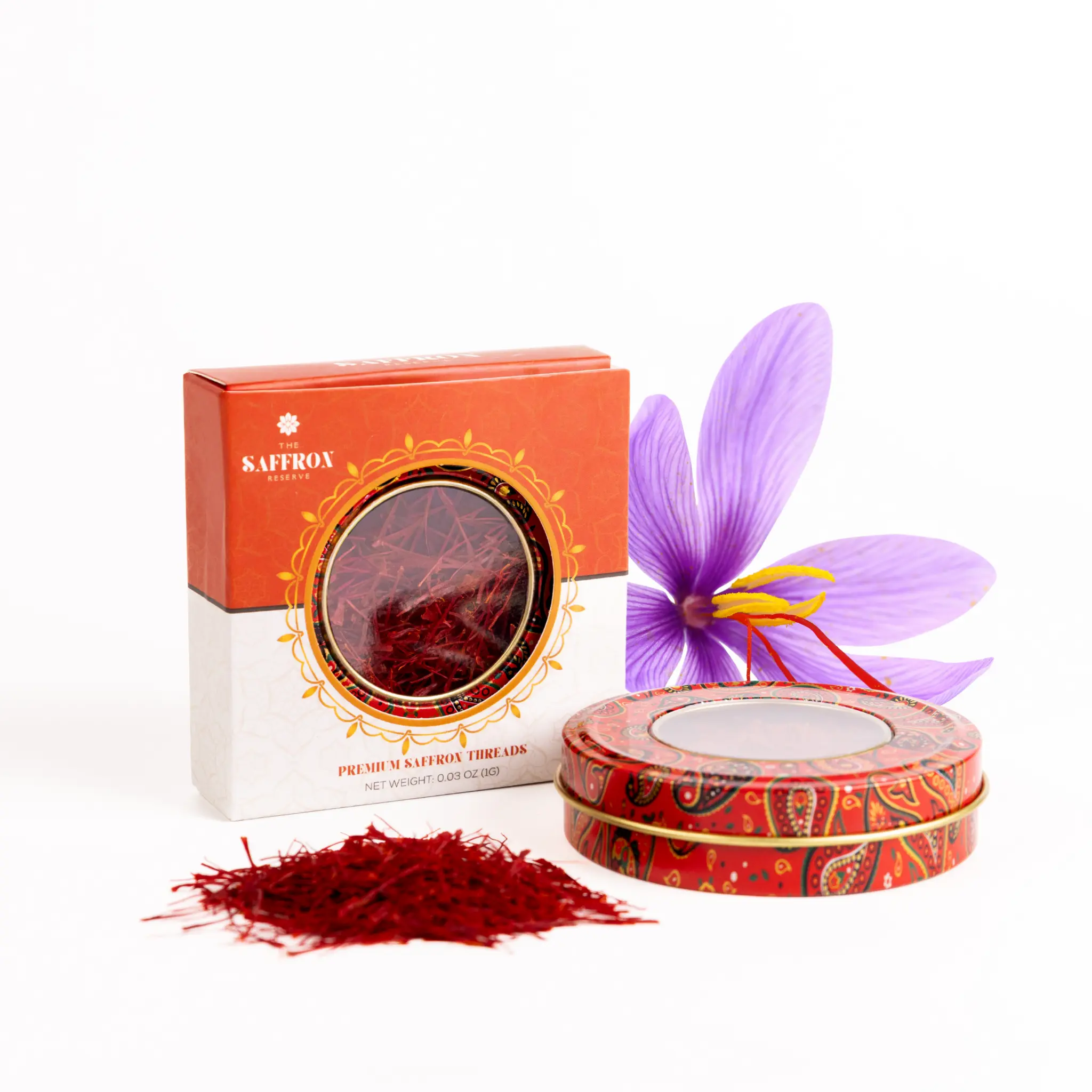 The Saffron Reserve Authentic Premium Super Negin A+ Grade Non-GMO Organic Lab-Tested Pure Red Flavor Saffron Spice for Tea, Paella, Rice (1g) with Free Recipe eBook