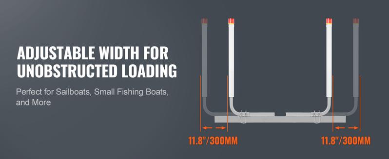 VEVOR Marine Trailer Guide Set,  62'' with LED Illumination, Pair of Steel Anti-Rust Guide Poles, Equipped with PVC Sleeves, Ideal for Ski, Fishing, or Sailboat Trailers 2024