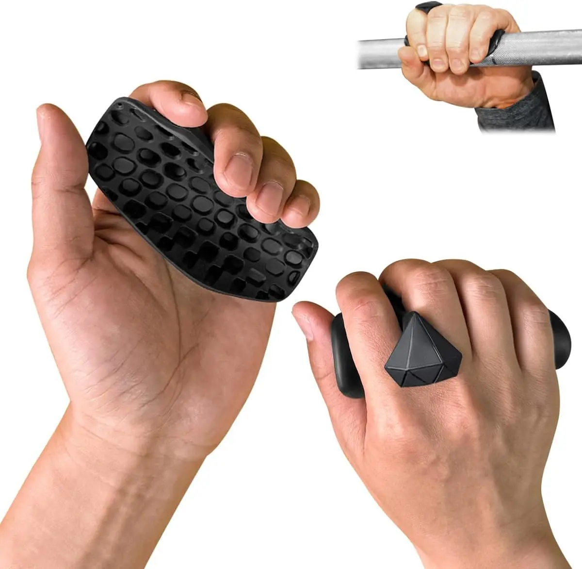 MaxGrip Workout Grips for Women and Men: Gym Non-Slip Rubber Weight Lifting Grips for Strength Training Dumbbells Barbells
