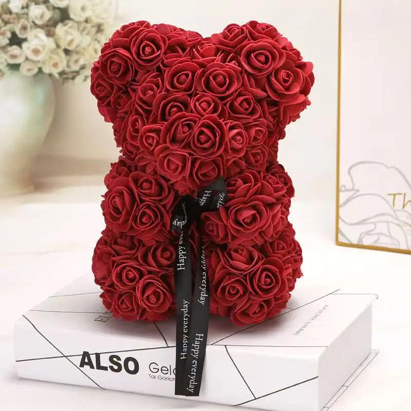 Teddy Bear Rose in Box 10in - Perfect Gift for Mothers Day, Anniversary, Wedding, or Special Occasions for Women and Girlfriends