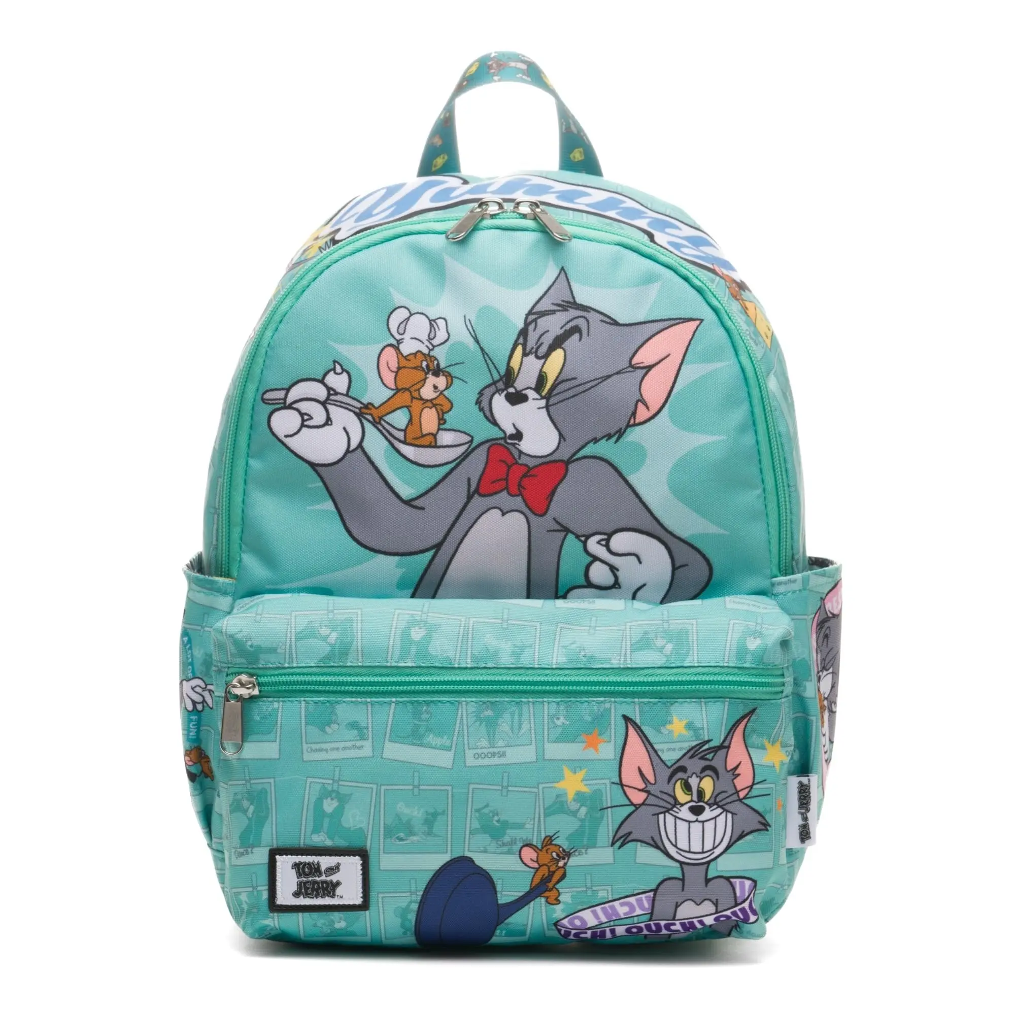 Wondapop Warner Brothers Tom & Jerry Best Friends Forever 13" Deluxe Nylon Zip Backpack, Cute Stylish Lightweight Casual School & Travel Bag, Collectible Functional Luggage Item, Backpacks For School, Travel Backpack