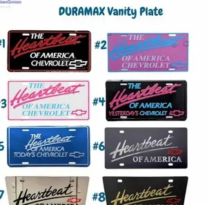 Chevrolet Heartbeat of America Vanity License Plate – Stainless Steel Chrome Car Decor