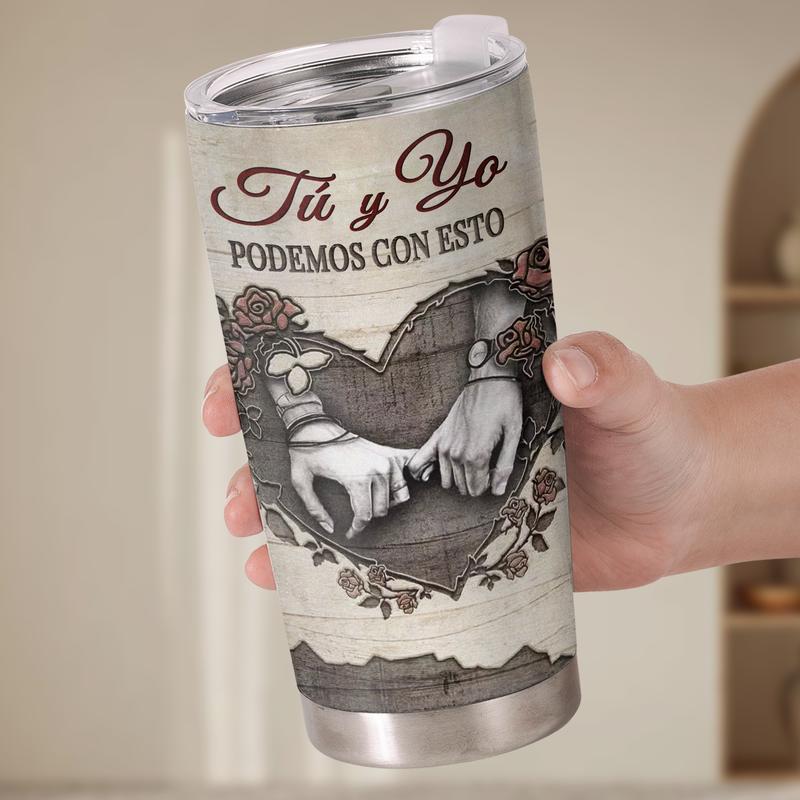 SMS - “Tú & Yo” Vaso Térmico de 20 oz – 14 de febrero - Regalo de San Valentín para Ella, Hecho en EE. UU., Regalo de Aniversario para Él o Ella, Taza de Amor para Esposo y Esposa, Vaso Especial para Parejas y Momentos Inolvidables