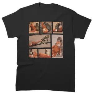 Oversized Baby Punch Monkey , Lonely Punch Monkey Classic T-Shirt Streetwear Holiday Wear y2k cotton fashion Streetwear Lover Gift Top Trending