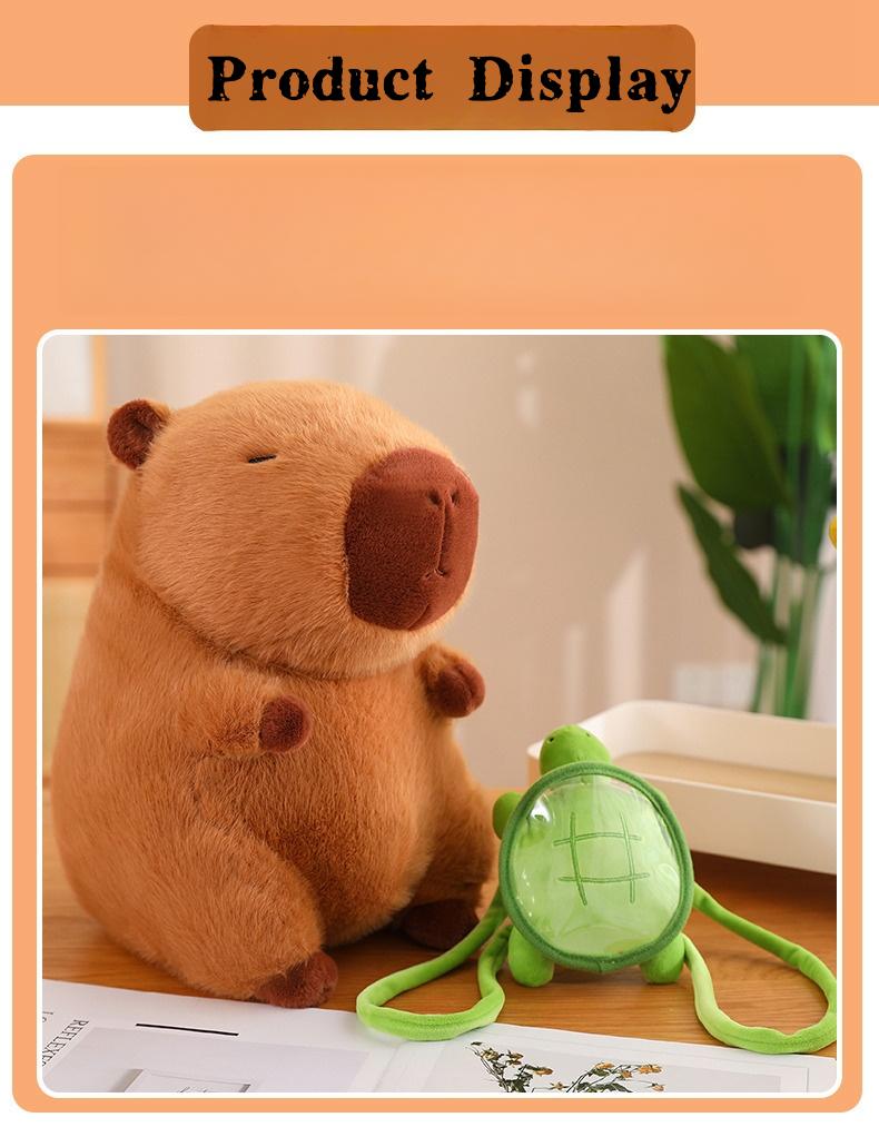 Summer Capybara Plush Toy Soft Cuddly Simulation Stuffed Animal for Home Sofa Bed Decoration Ideal Gift for Animal Lovers Ages 12+