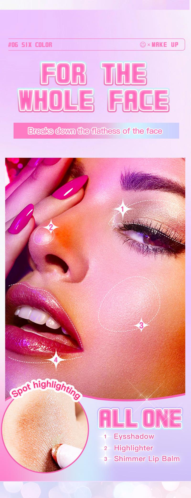 Creamy Matte & Metallic Eyeshadow Sticks Jelly Cream Formula High-Shine Sparkle Soft Glow Ideal for Eyes Face Detail Work