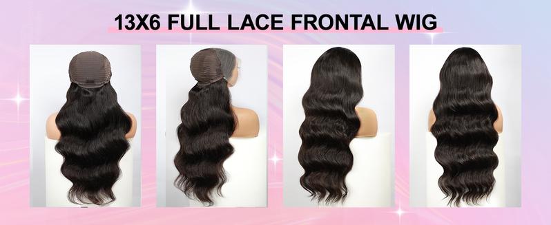 Lemoda 250% Density SKINLIKE Real HD Lace Wigs Full 13x6 Lace Frontal Wigs Brazilian Body Wave Virgin Human Hair 15A Body Wave Frontal Wig Invisible 0.1mm Ultra-thin Frayed Ends Tiny Knots