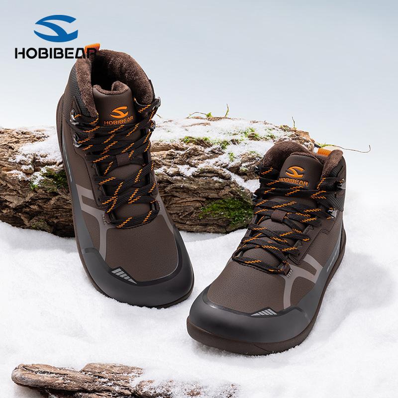 HOBIBEAR Winter Men's Shoes Wide Toe Furry Short Boots Comfortable Casual Outdoor Fashion Sports Shoes
