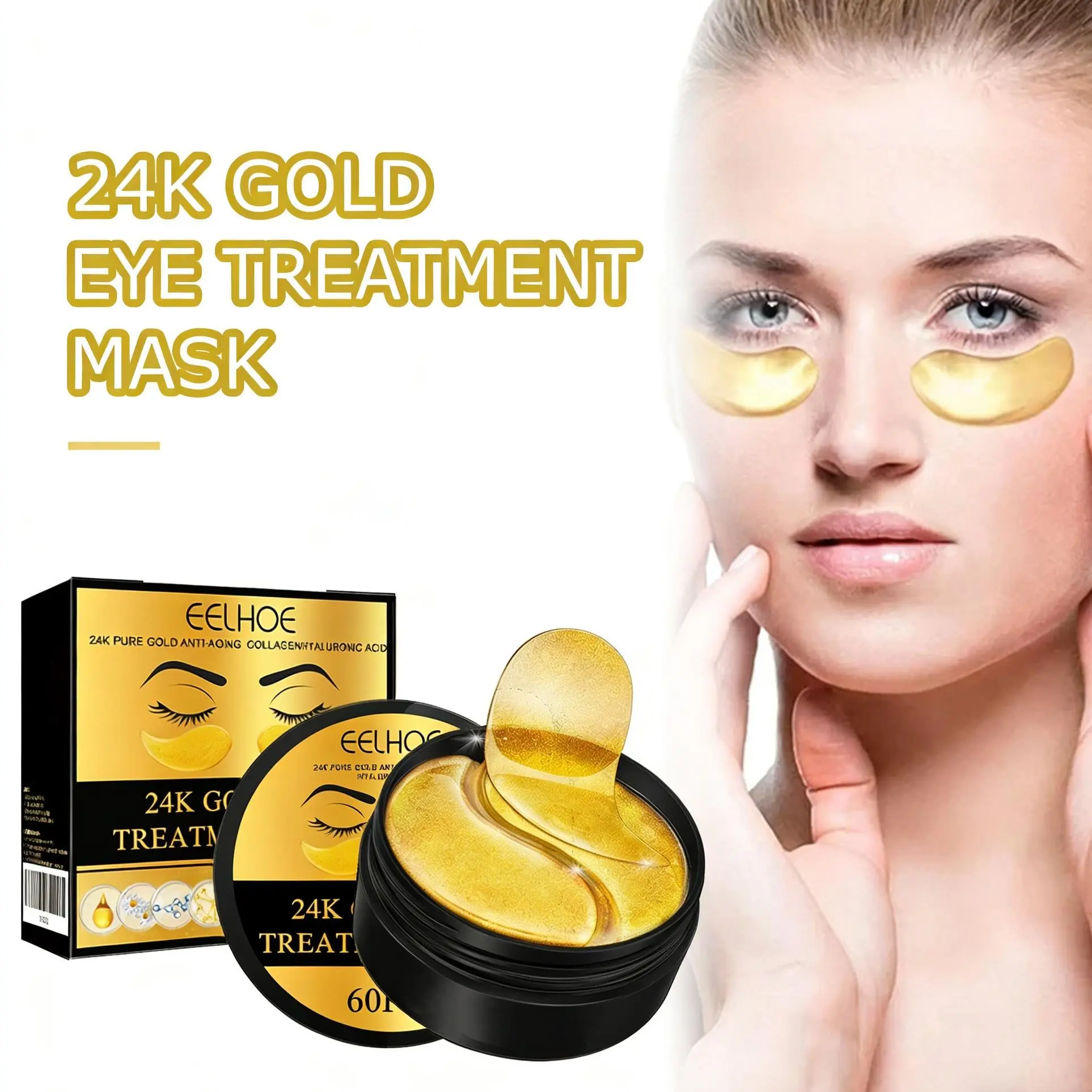 Eye mask patch for skin around eyes, gentle hydration, moisturizing and elasticity for eye skin, soft and lifting patch Smooth Hydrate