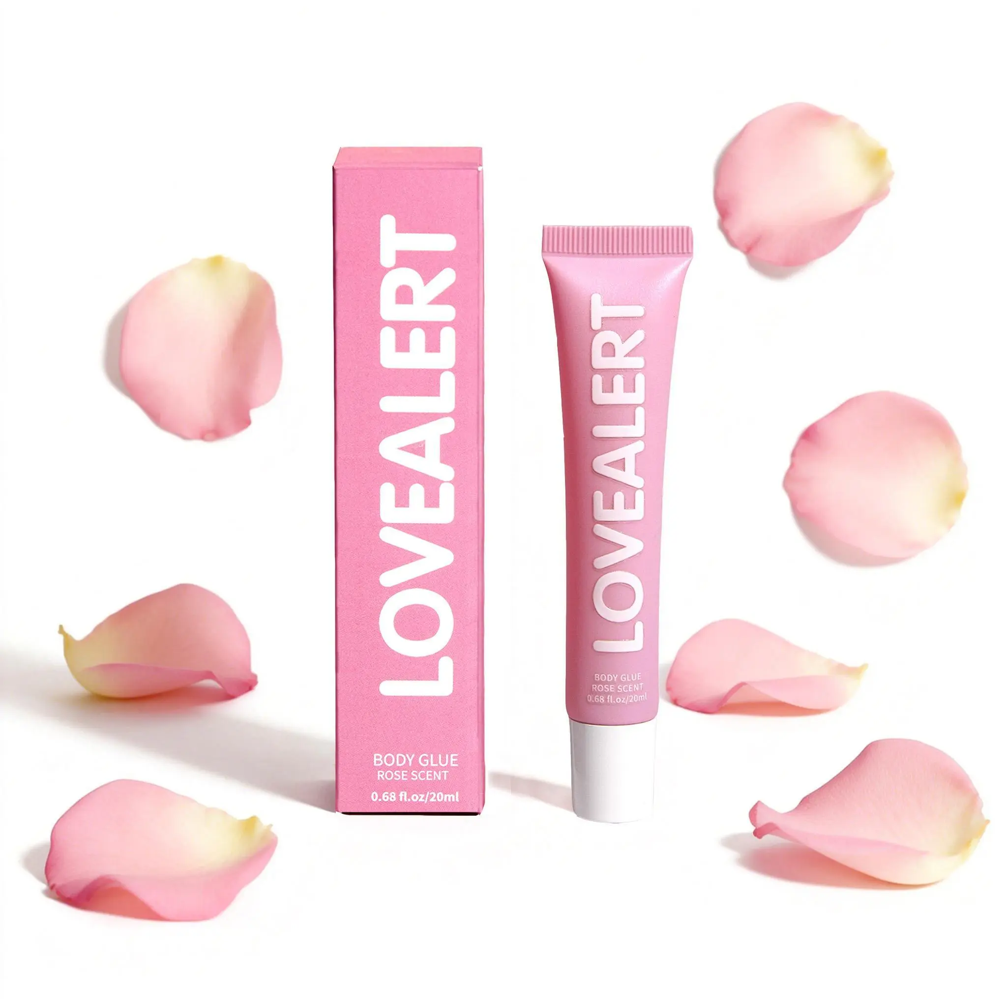 LOVEALERT Body Adhesive - Sweat & Water Resistant, Stain-Free, Quick Dry, Sensitive Safe, Easy Soap & Water Removal, Secure Hold for Outfit Fixing, Strapless & Open-Back Styles, Women, Strapless Wear