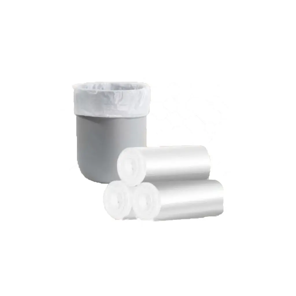 Clear Trash Can Liners 3-4 Gallon – 17” x 18” Small Garbage Bags, 6 Micron, 2000 Count, Strong Wastebasket Liners for Bathroom, Office & Bedroom