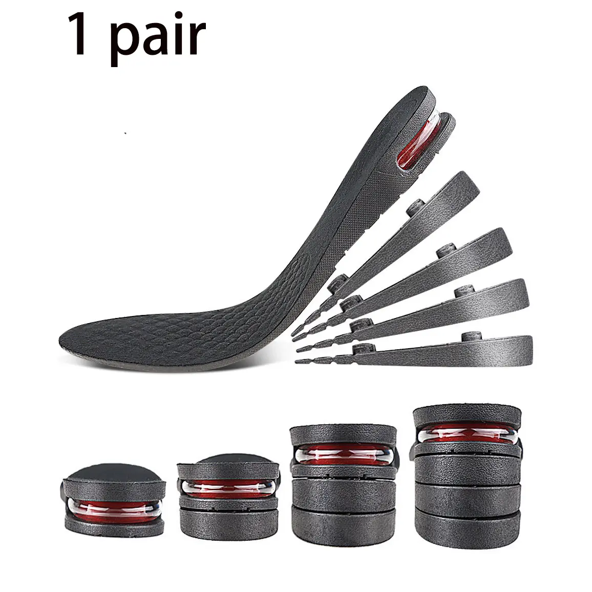 Height Boosting Invisible Insoles - Adjustable Shoe Heel Cushion for Taller Support, Absorbent Foot Pad for Ultimate Comfort and Shock Absorption，Tailor-Made Sizes, Foot Tools