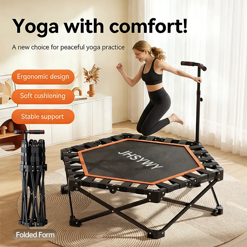 trampolin paraniños，Folding Rectangle Trampoline - 41.73in×41.73in×44.49in, Easy to Set Up, Ready-to-Use Upon Opening, Compact Storage, Jumping Fitness for All, Indoor/Outdoor Sports & Outdoor Fitness Equipment, Foldable Frame
