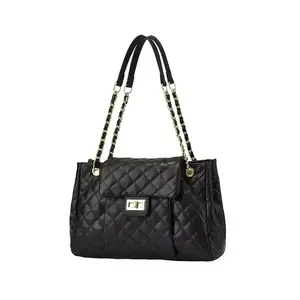 2025 Autumn/Winter New Fashionable Multi functional Soft Leather Chain Bag, Quilted Shoulders, Women's Handheld Handbag, Chain Bag