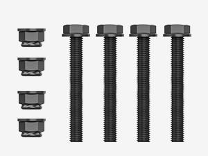 Nilight 2PCS 1/2" D Rings for Trailers Heavy Duty Trailer Tie Down Rings, Grade 70 Forged Steel Bolt-On Grab with Back Plates for Tractor Bucket RV UTV Truck MBS 12000 lbs, Black