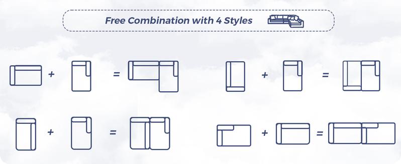 MAXYOYO 104" Plush Corduroy Cloud Velvet Modular Sectional Couch with L-Shape Chaise, No Assembly Required - Modern Boneless Couch for Living Room, Sofa in A Box, Oversized Sofa Sleeper with Deep Seat