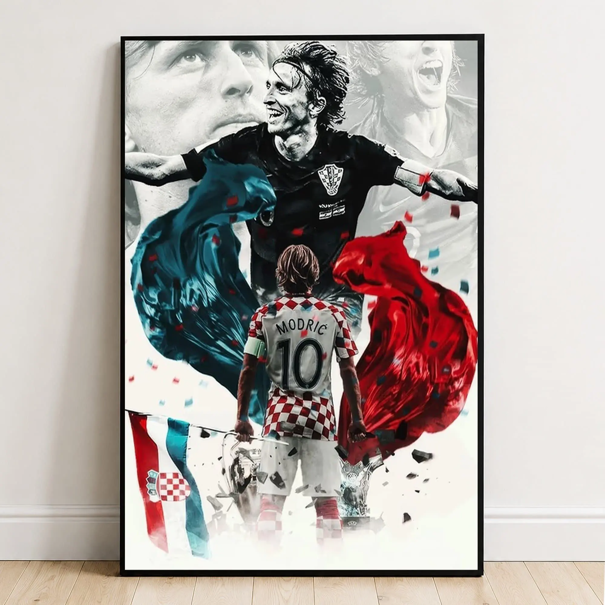 Luka Modric Celebration Poster Poster, Football Poster, Wall Art, Home Decor ( Unframed - Print Only )
