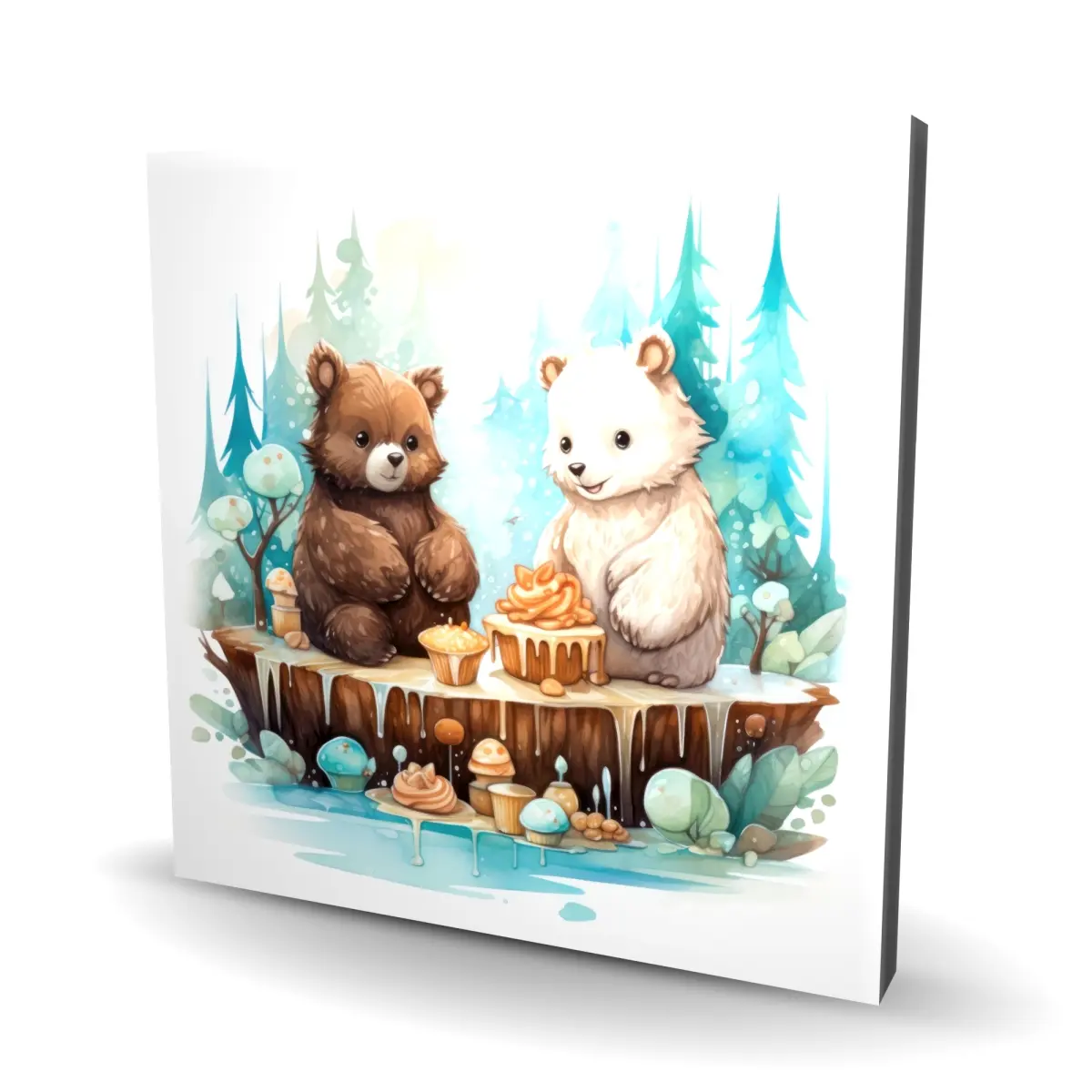 Pictorem C1RC3636Y95Q54 36 x 36 in. The Dessert - Brown Canvas Wall Art - Stylish