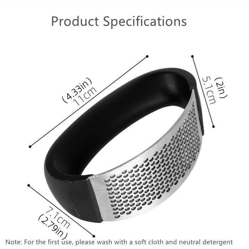 Stainless Steel Garlic Press Rocker – Mess-Free Crushing, Manual Garlic Crusher & Mincer for Quick Cooking, Easy to Use & Clean, Durable Kitchen Tool for Chefs & Home Cooking