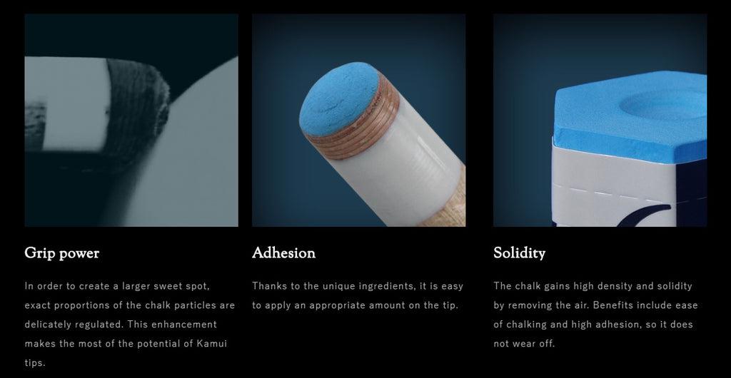 Kamui Roku Billiard Chalk Blue 1 pc w/Bullet Chalk Holder Kamui Roku Billiard Chalk Blue 1 pc w/Bullet Chalk Holder