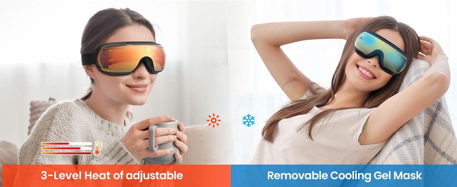 RENPHO Eyeris 3 Voice Control Eye Massager with Heat and Cooling, Valentines Day Gift Choice for Man Women Ice Gel Pack Birthday Gifts for Women Men, Sleep Eye Mask