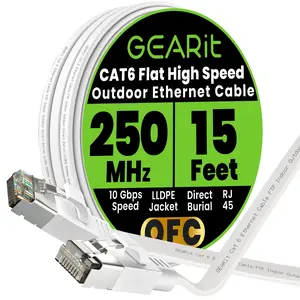 GEARit White Cat6 Flat Outdoor Ethernet Cable